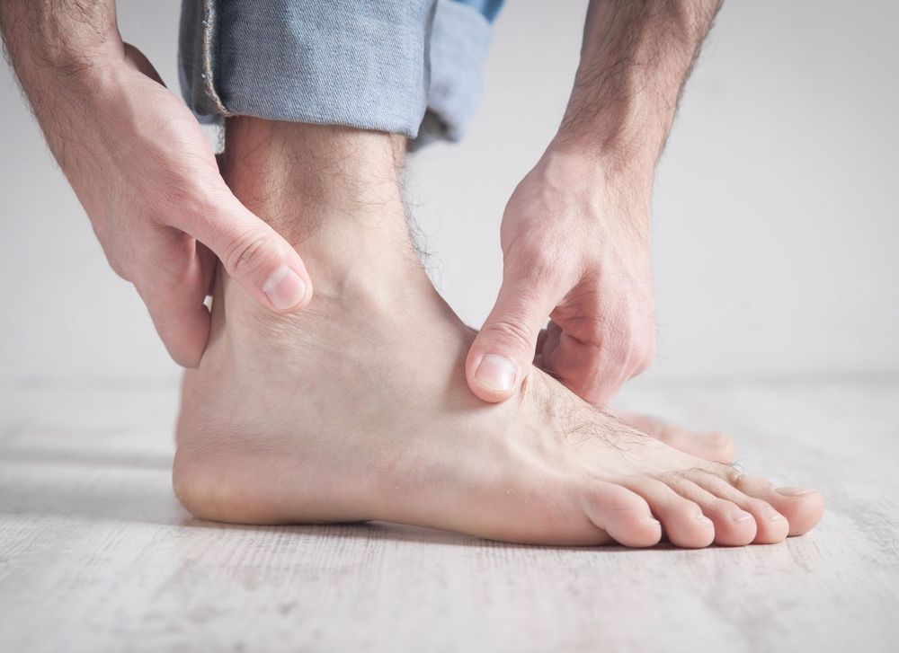 Men with feet bunion