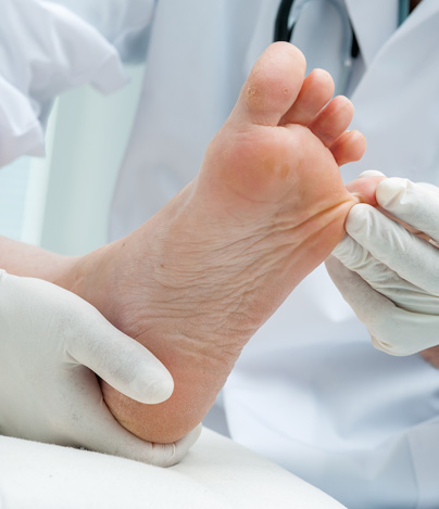 A doctor has examined the patient's foot.