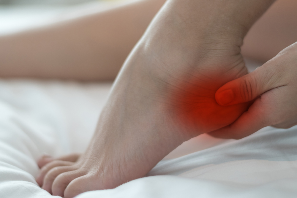 a foot heel suffering from Plantar Fasciitis